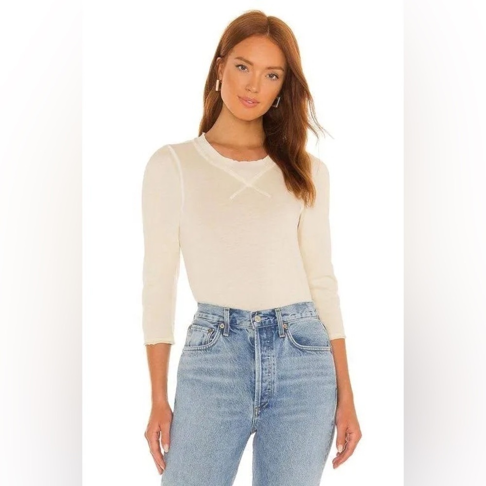 Free People We the Free Clover Puff Shoulder Top